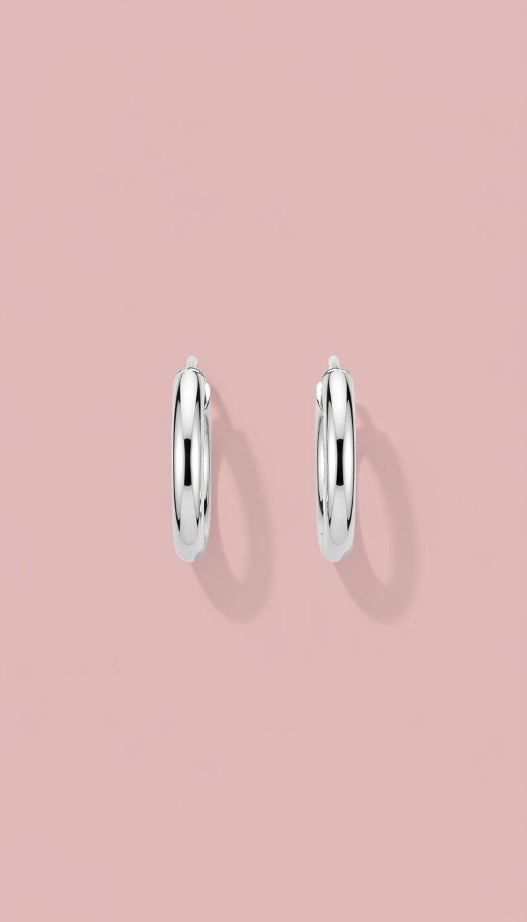 Aros contemporáneos de plata gruesa