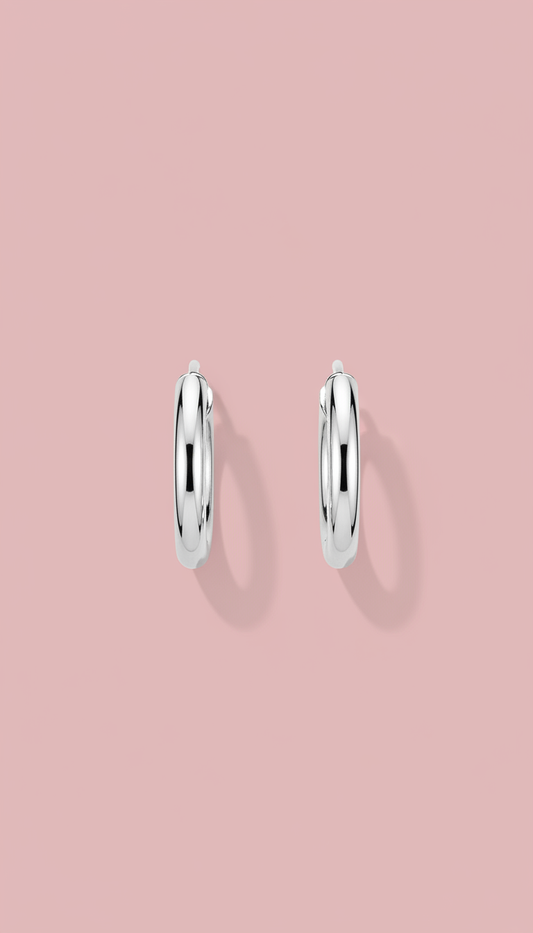 Aros contemporáneos de plata gruesa
