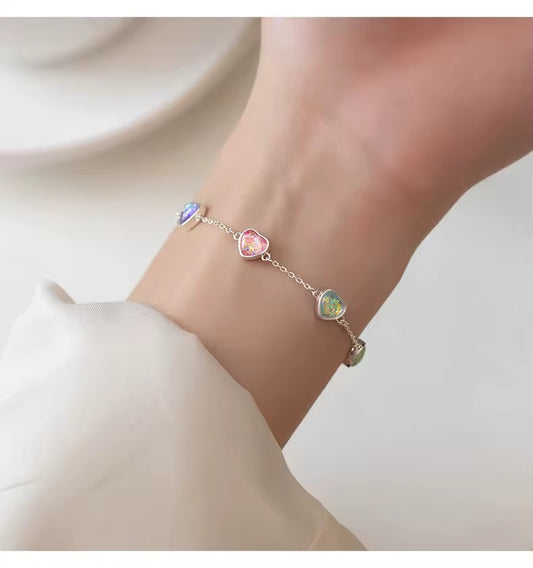 Pulsera Corazón de Cristal