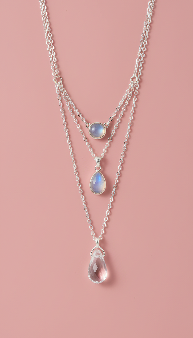 Collar colgante en capas ajustables