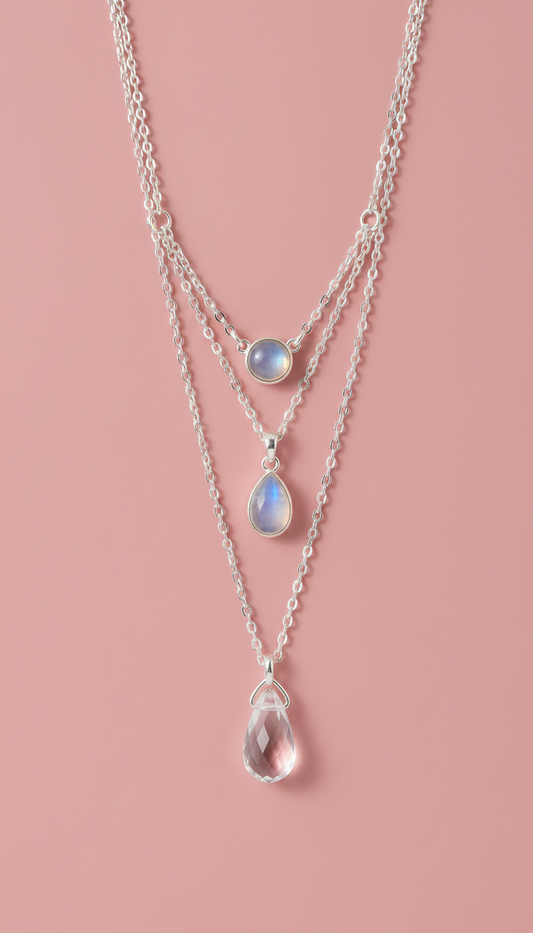 Collar colgante en capas ajustables